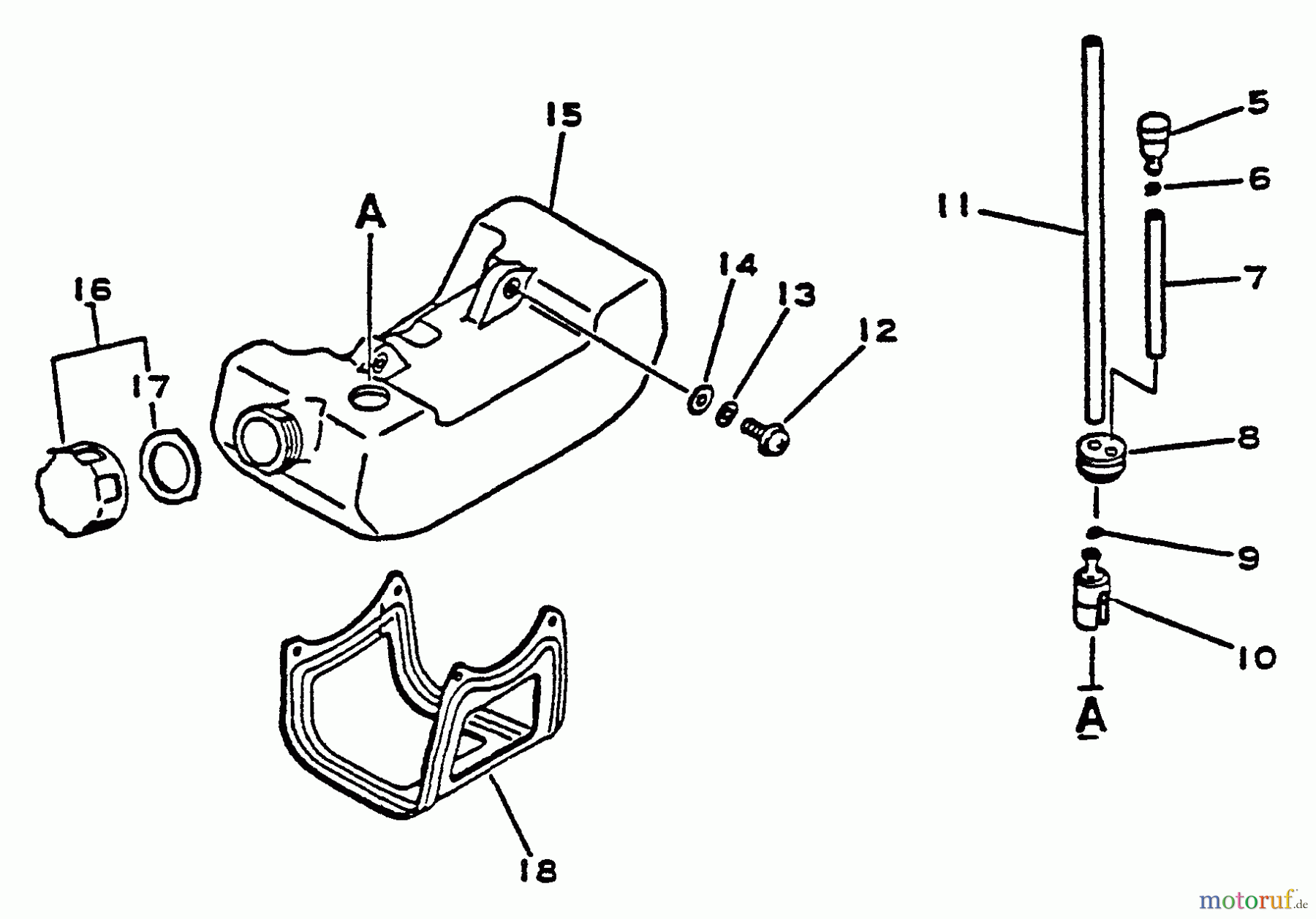Echo Trimmer, Faden / Bürste SRM-1500A - Echo String Trimmer Fuel System