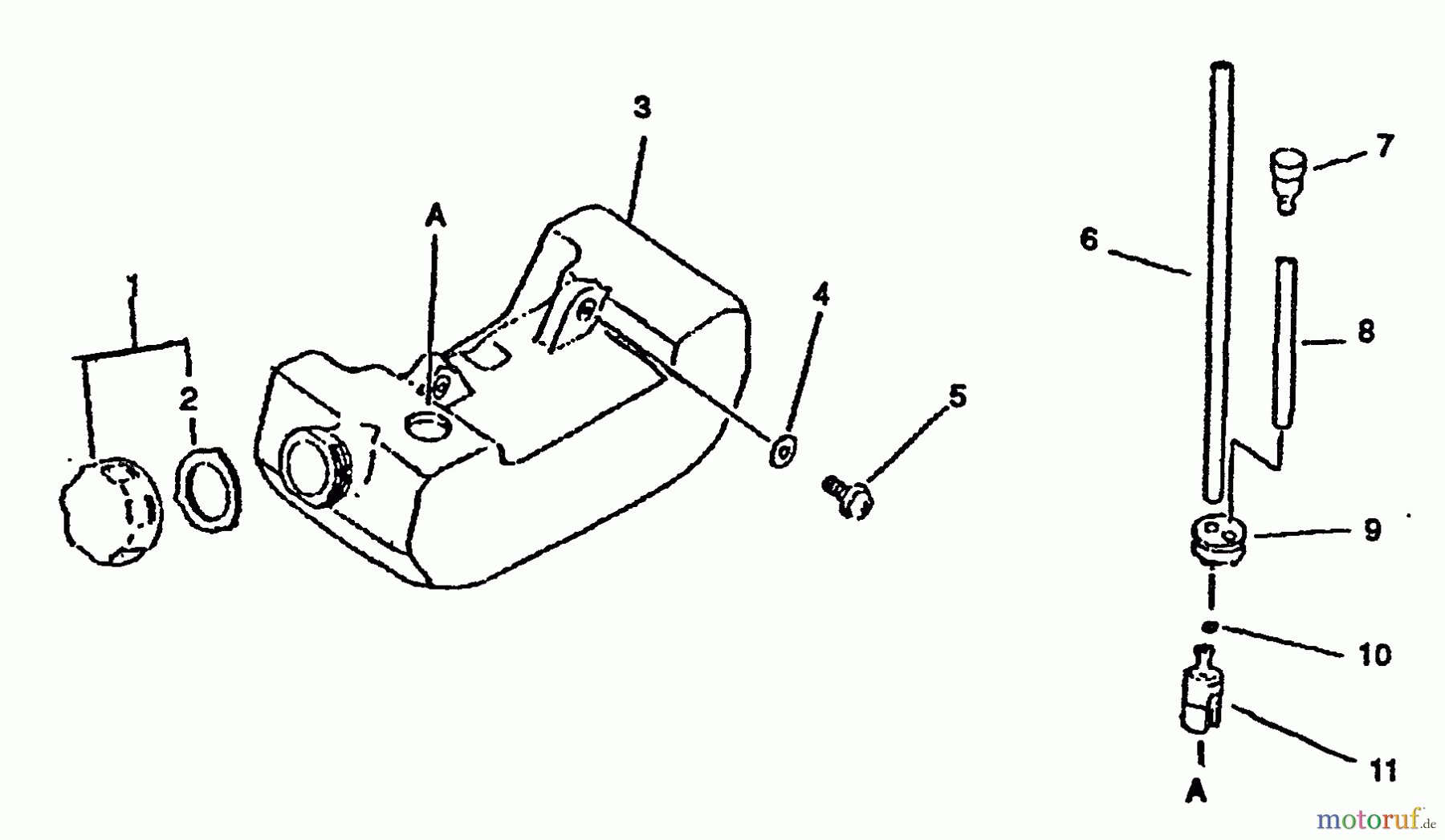 Echo Trimmer, Faden / Bürste SRM-1501 - Echo String Trimmer, S/N:0039001 - 0083386 Fuel System