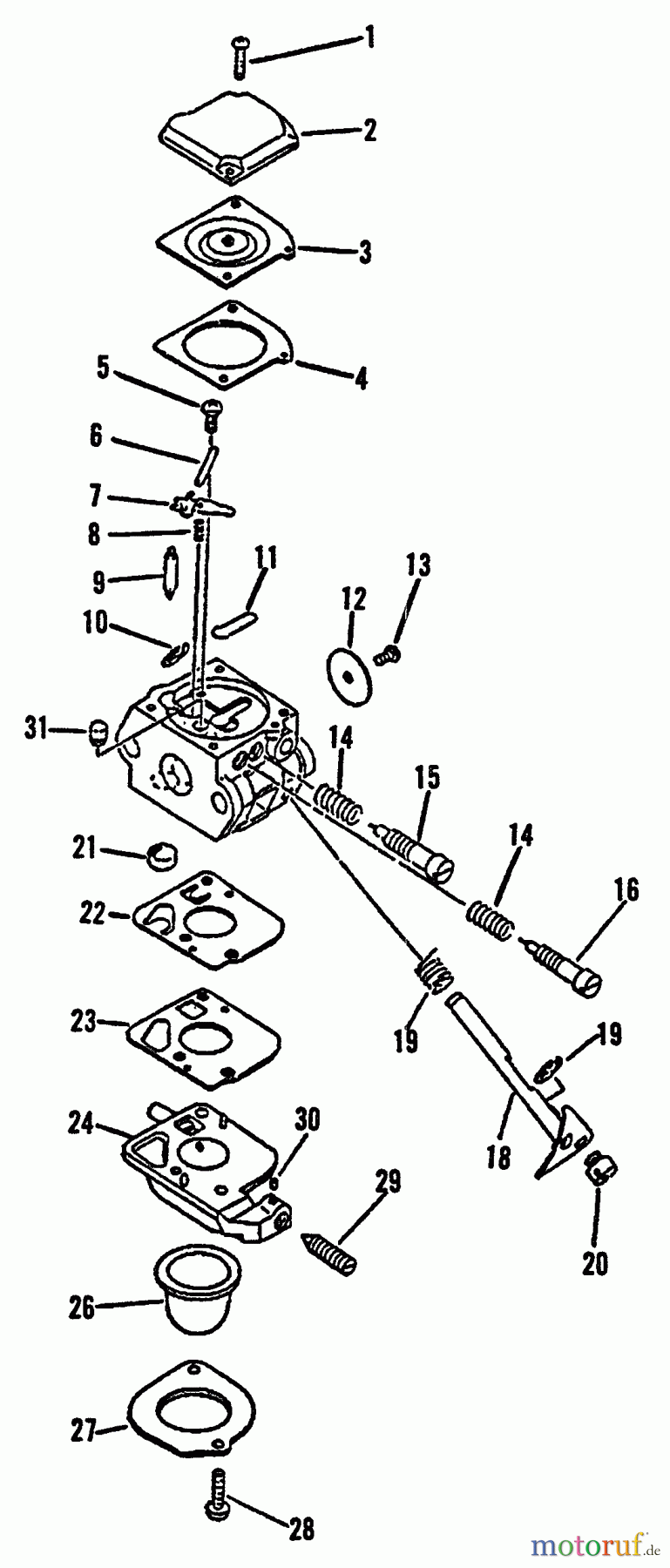 Echo Trimmer, Faden / Bürste SRM-1501 - Echo String Trimmer, S/N:0135001 - 9999999 Carburetor
