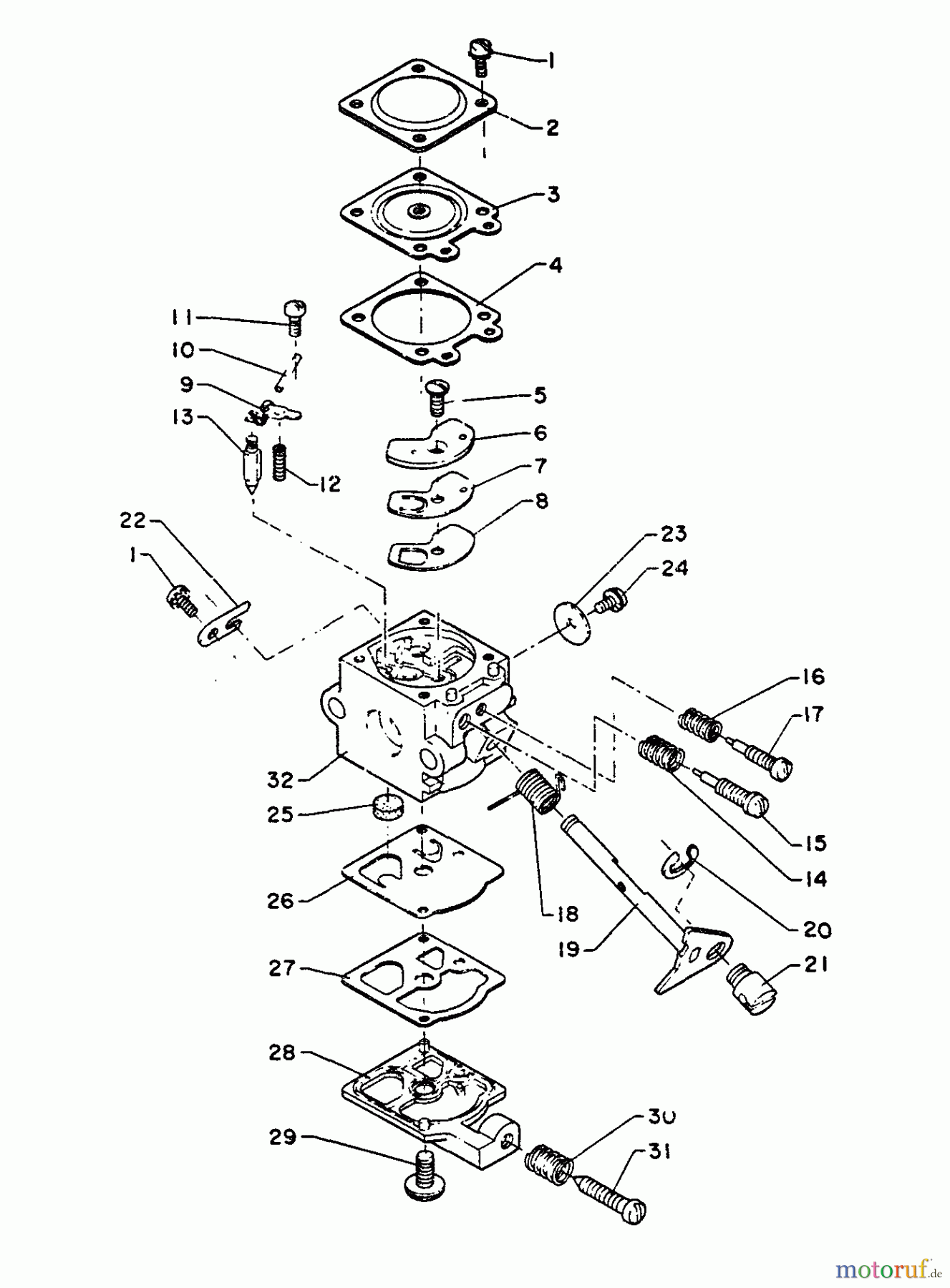 Echo Trimmer, Faden / Bürste SRM-200 - Echo String Trimmer Carburetor