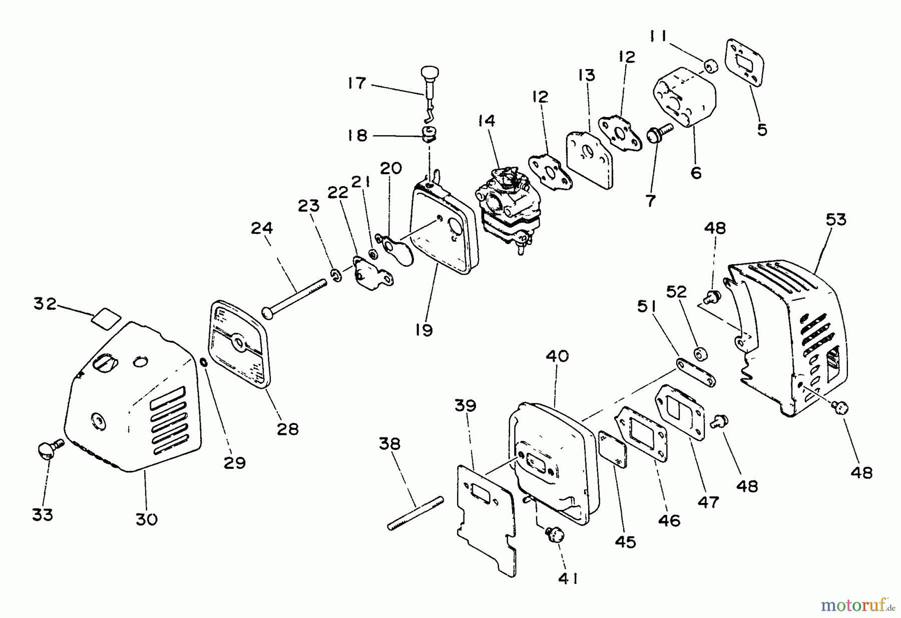  Echo Trimmer, Faden / Bürste SRM-2000 - Echo String Trimmer Intake, Exhaust, Air Cleaner