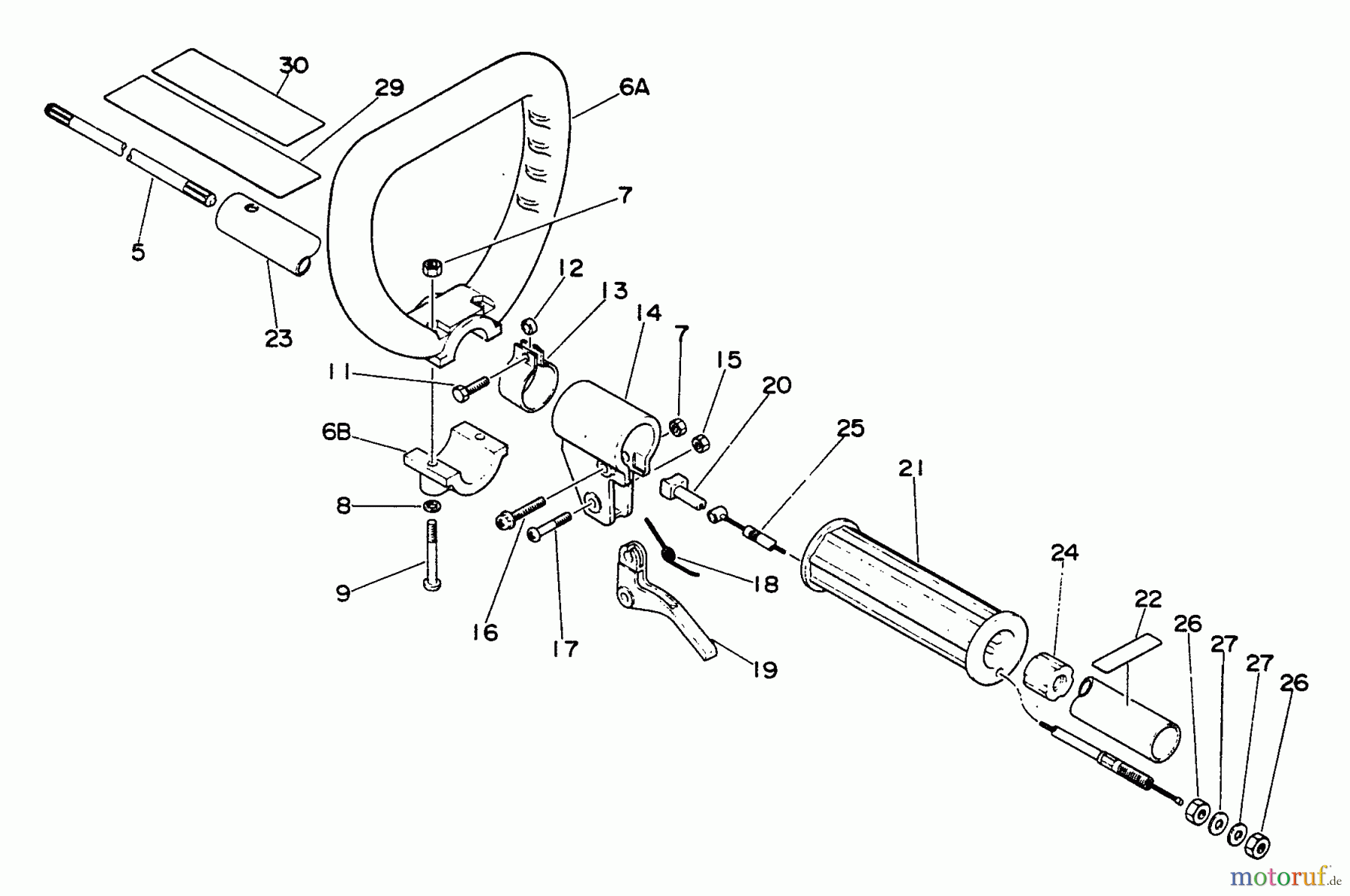 Echo Trimmer, Faden / Bürste SRM-200BE - Echo String Trimmer Driveshaft, Handles, Throttle