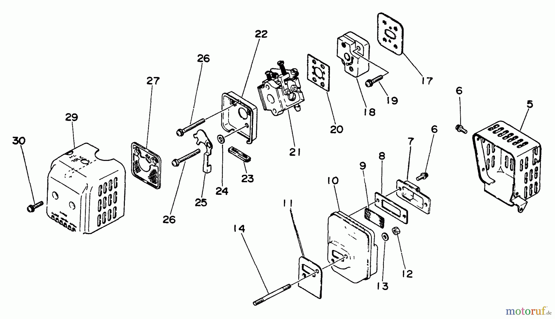 Echo Trimmer, Faden / Bürste SRM-200BE - Echo String Trimmer Intake, Exhaust, Air Cleaner
