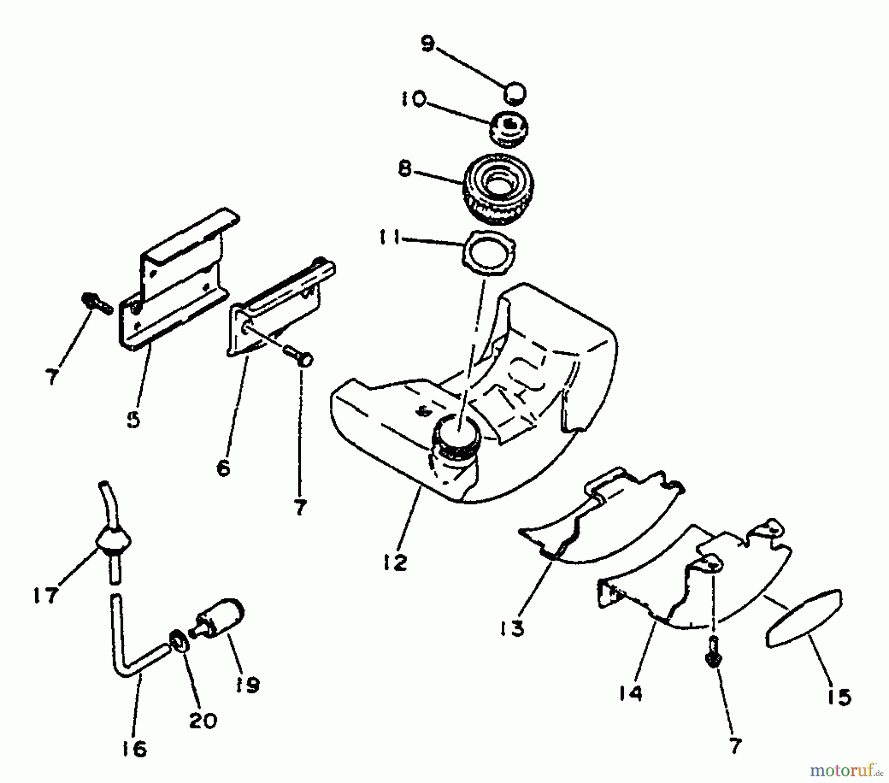 Echo Trimmer, Faden / Bürste SRM-200CE - Echo String Trimmer Fuel System