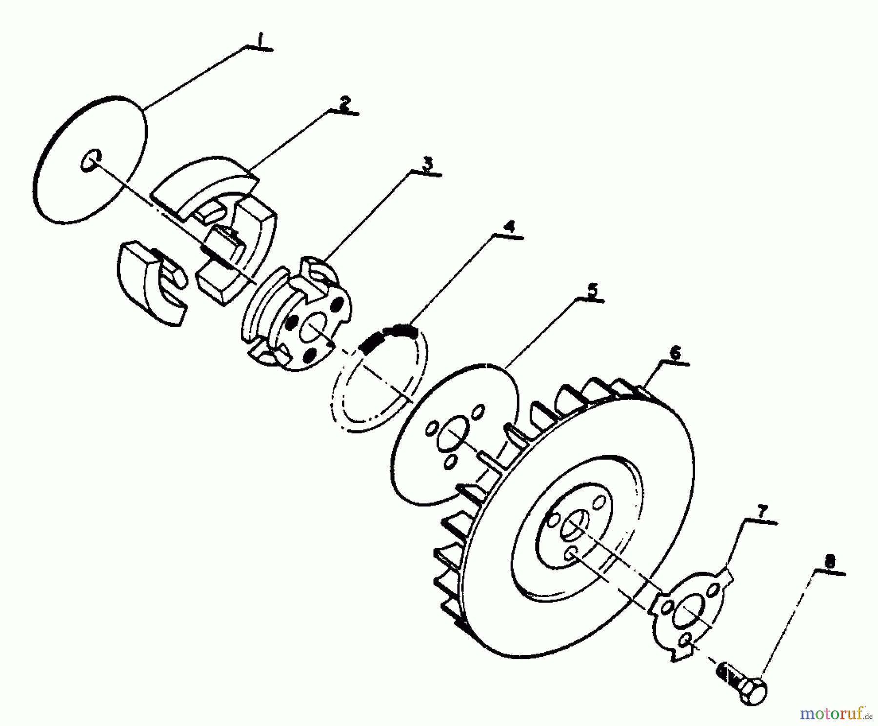 Echo Trimmer, Faden / Bürste SRM-201F - Echo String Trimmer Fan, Clutch