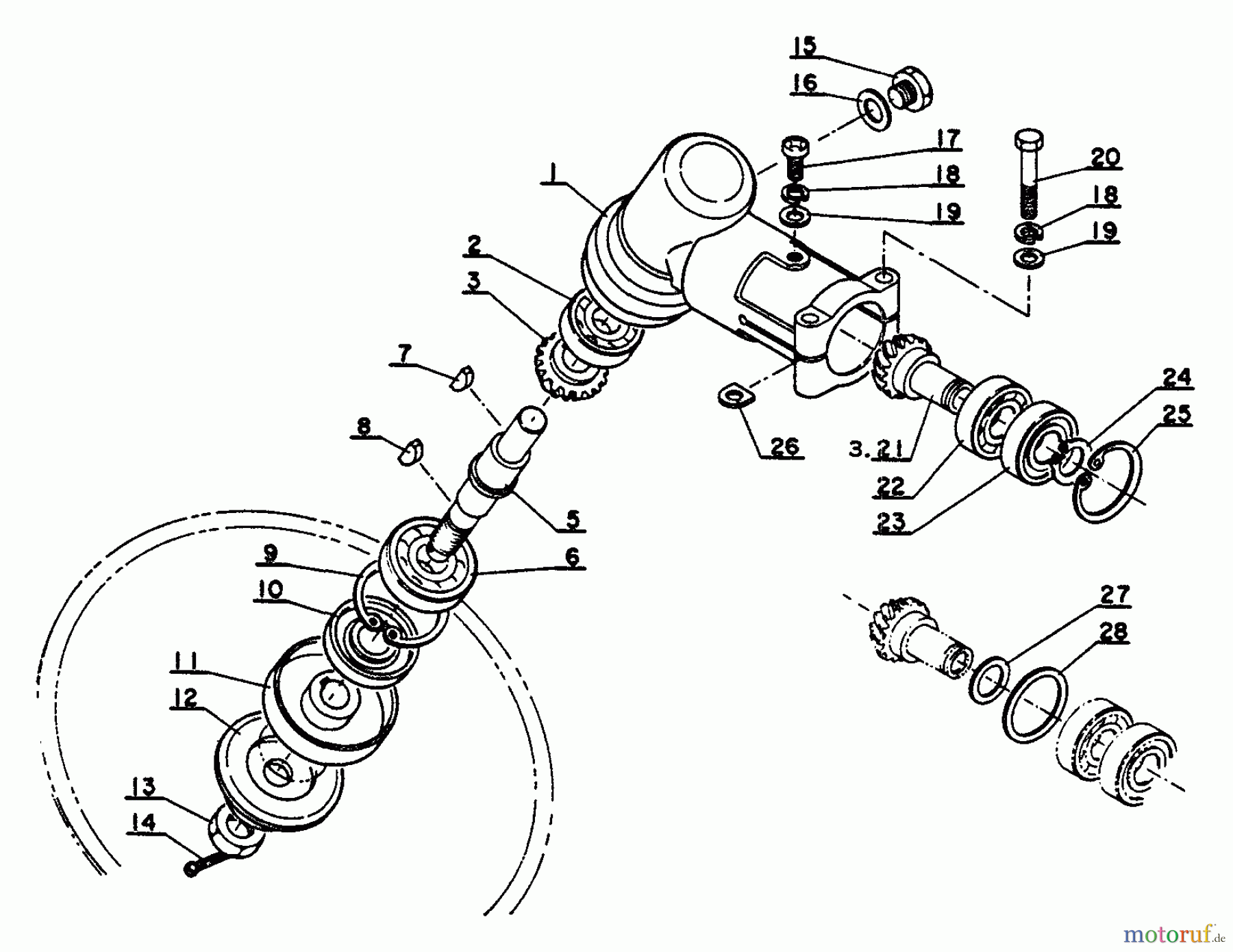 Echo Trimmer, Faden / Bürste SRM-202DA - Echo String Trimmer Gear Case