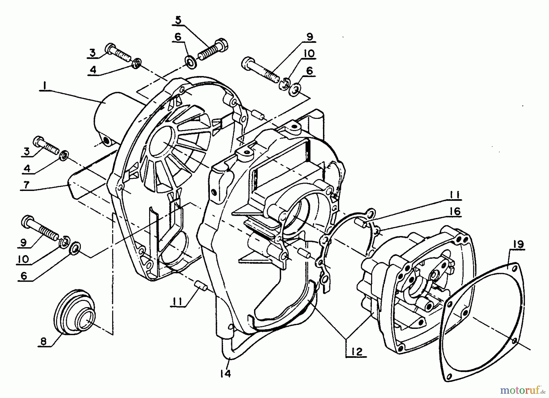 Echo Trimmer, Faden / Bürste SRM-202FA - Echo String Trimmer Crankcase, Fan Housing