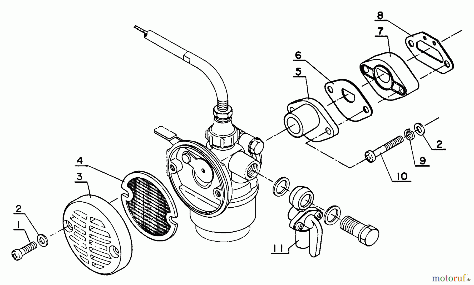 Echo Trimmer, Faden / Bürste SRM-202FA - Echo String Trimmer Intake, Exhaust, Air Cleaner