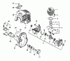 Echo SRM-2100SB - String Trimmer (Type 1E) Ersatzteile Engine, Fan Housing, Cover