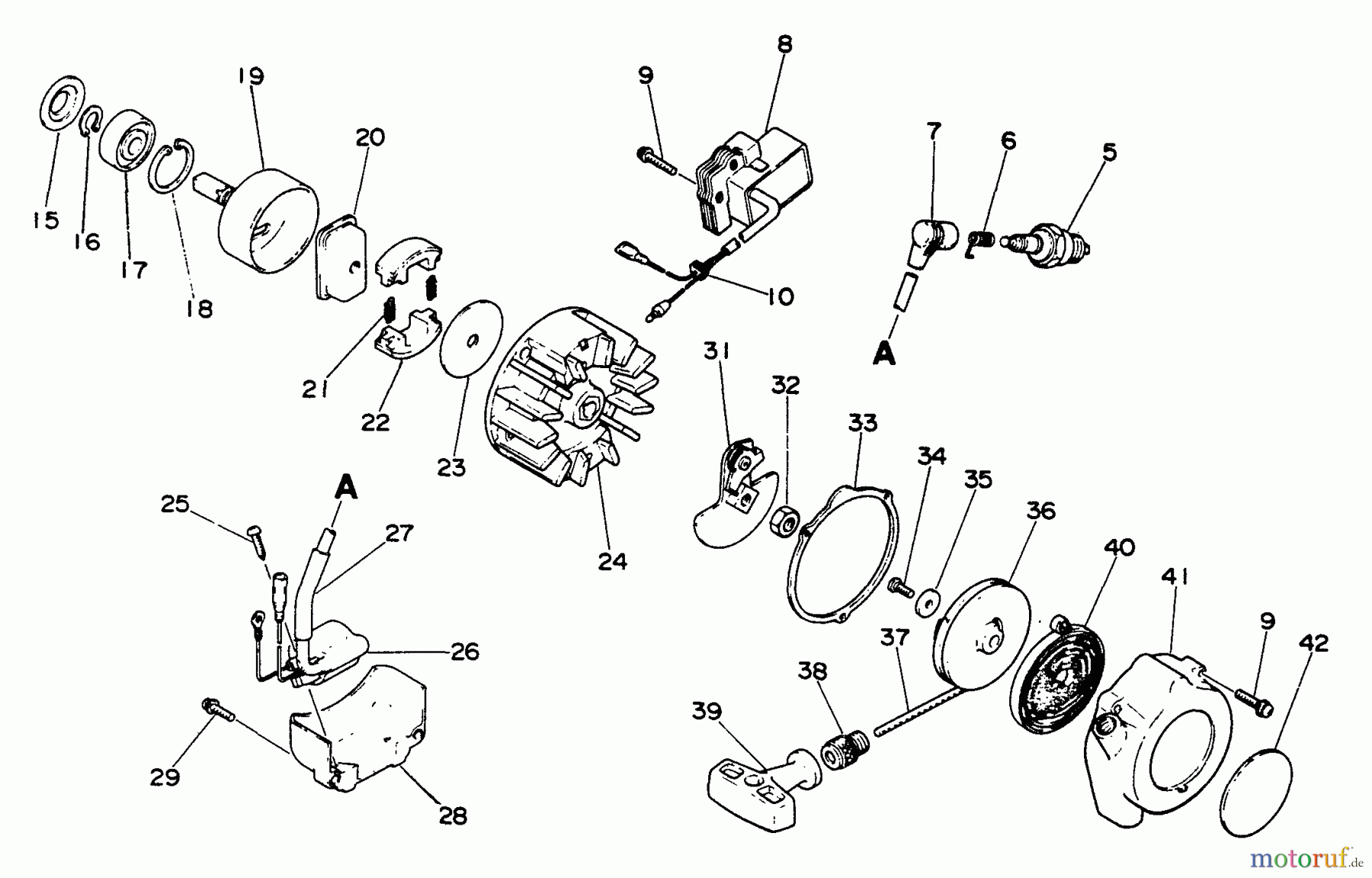 Echo Trimmer, Faden / Bürste SRM-210AE - Echo String Trimmer Clutch, Ignition, Starter