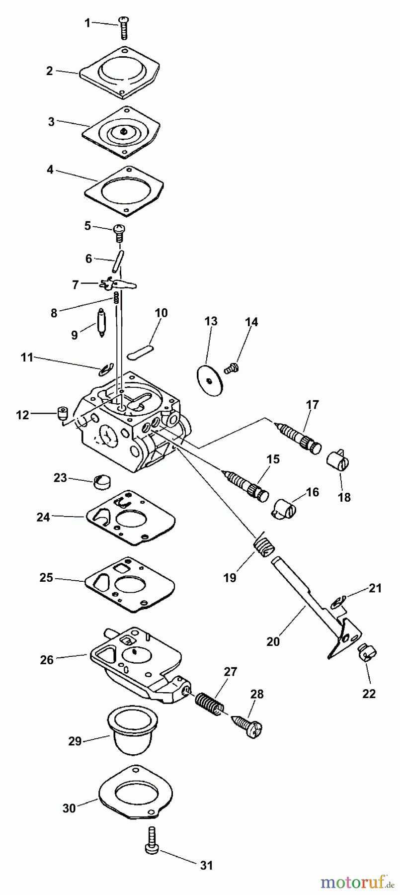 Echo Trimmer, Faden / Bürste SRM-2100 - Echo String Trimmer, S/N:159491 - 999999 (Type 1) Carburetor S/N: 290323 - 999999, 024171 - 999999