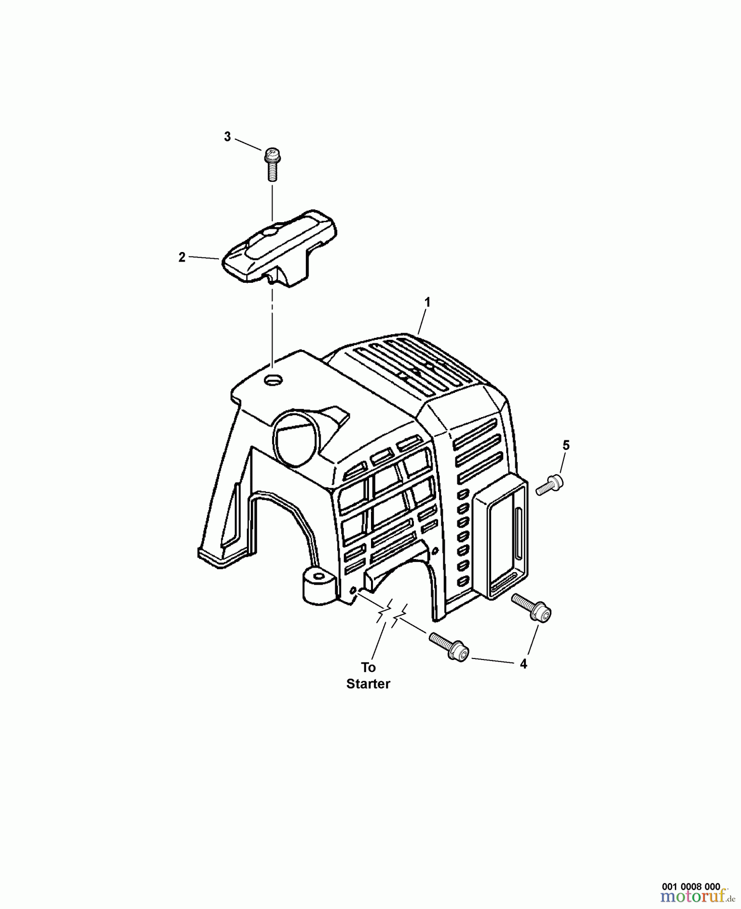 Echo Trimmer, Faden / Bürste SRM-210U - Echo String Trimmer/Brush Cutter, S/N:S82113001001 - S8211399999 Engine Cover