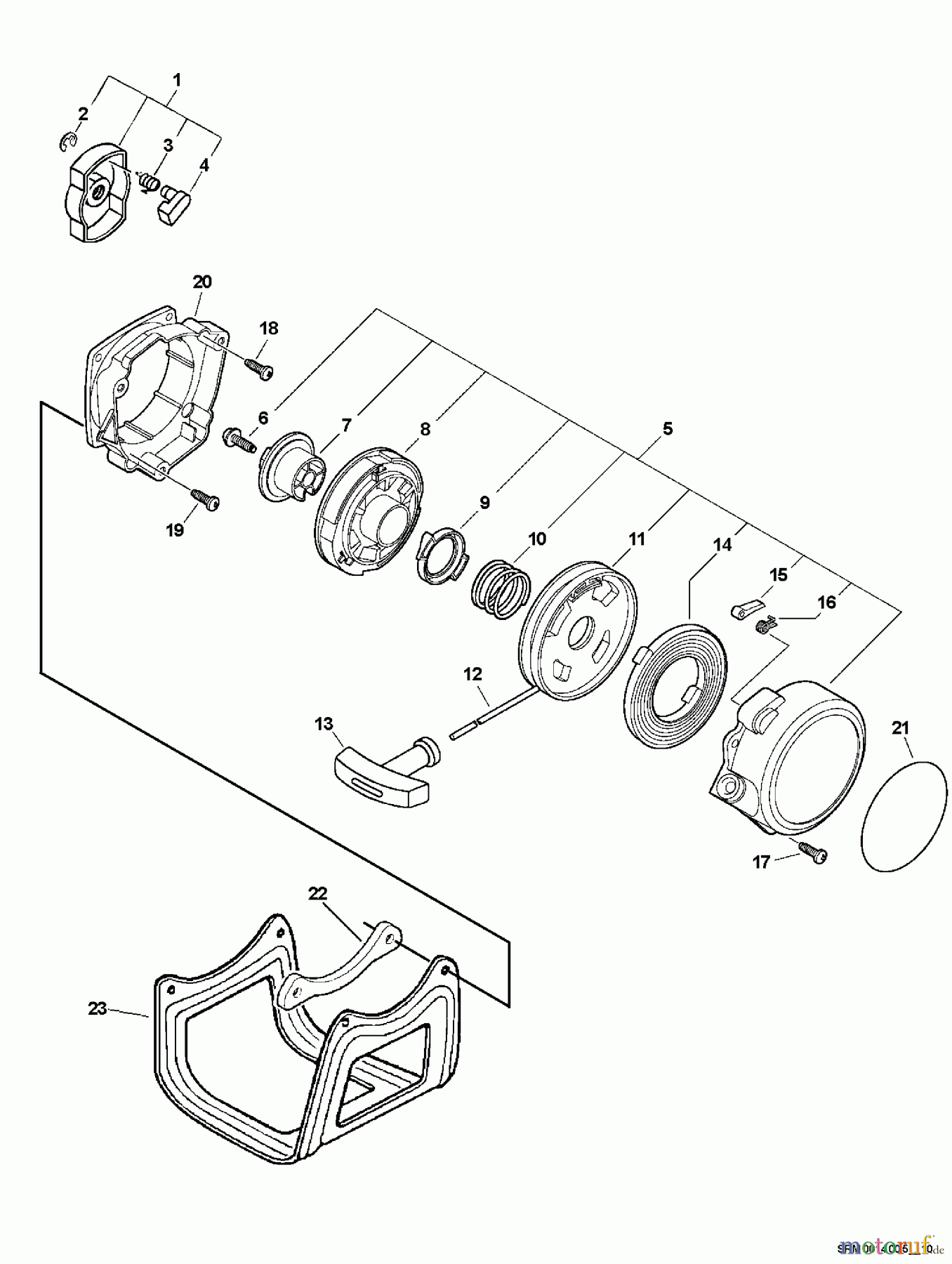 Echo Trimmer, Faden / Bürste SRM-210i - Echo String Trimmer, S/N:10001001 - 10999999 Starter -- i-Start