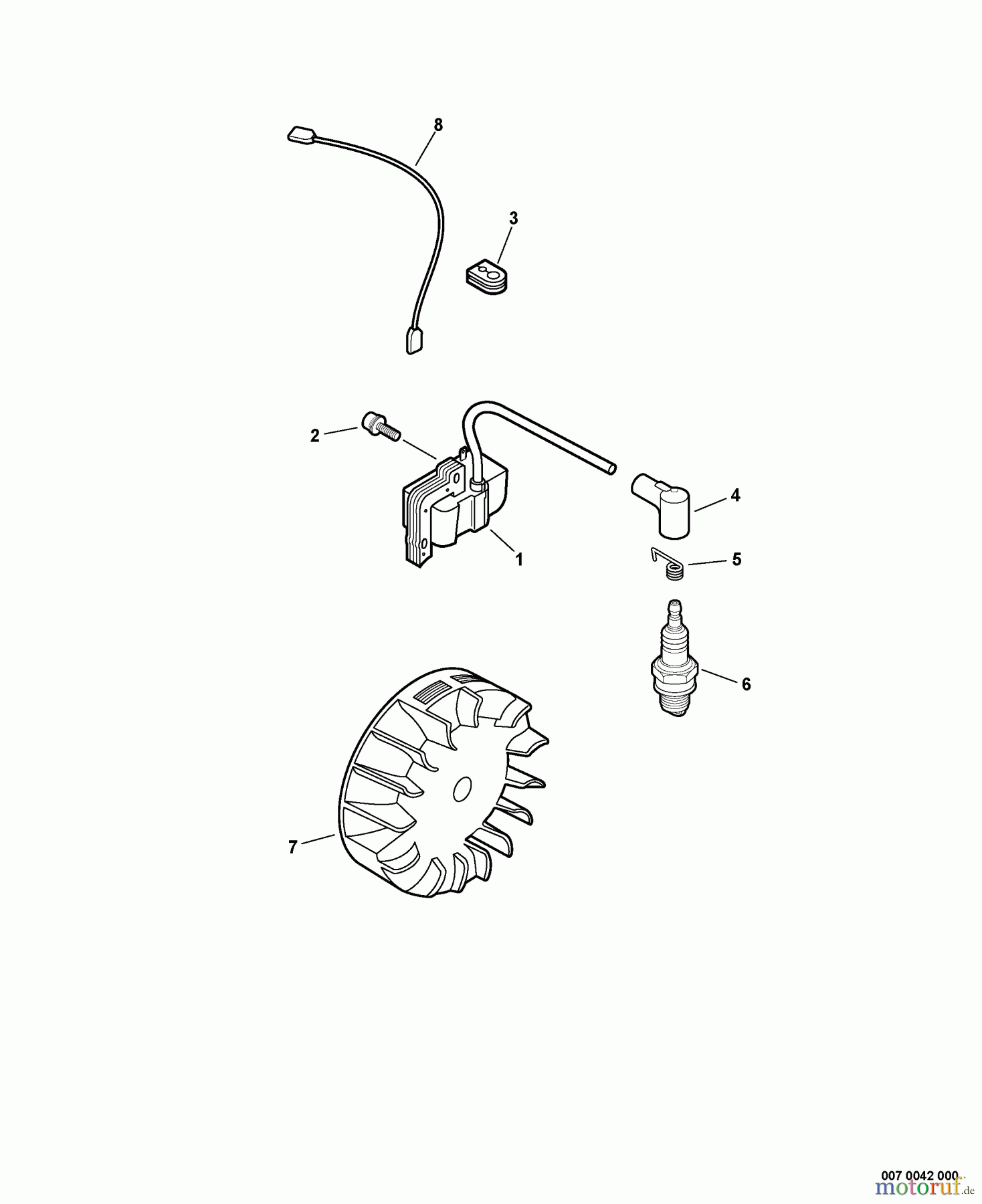 Echo Trimmer, Faden / Bürste SRM-211U - Echo String Trimmer/Brush Cutter, S/N:02001001 - 02999999 Ignition
