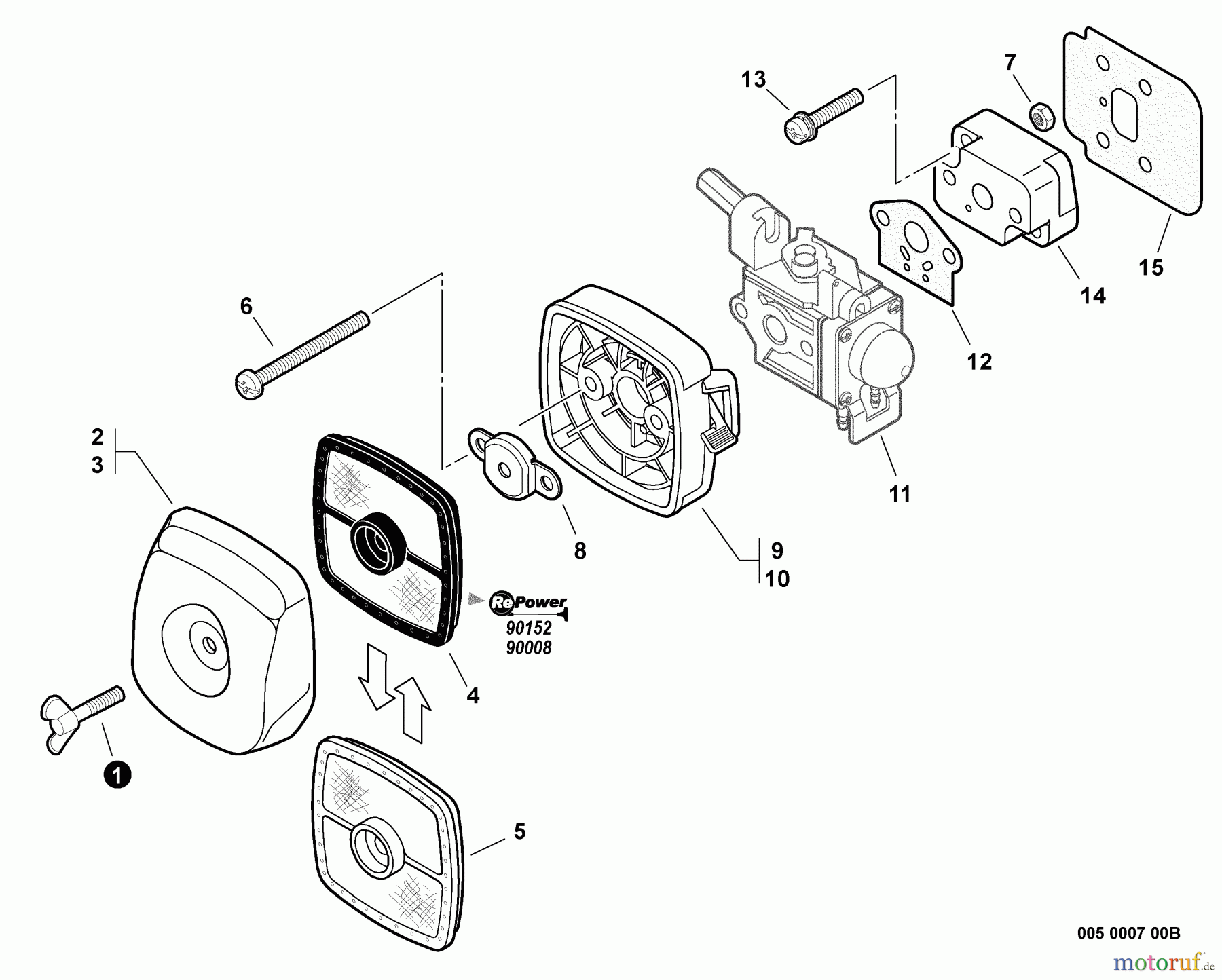  Echo Trimmer, Faden / Bürste SRM-210i - Echo String Trimmer, S/N:10001001 - 10999999 Intake