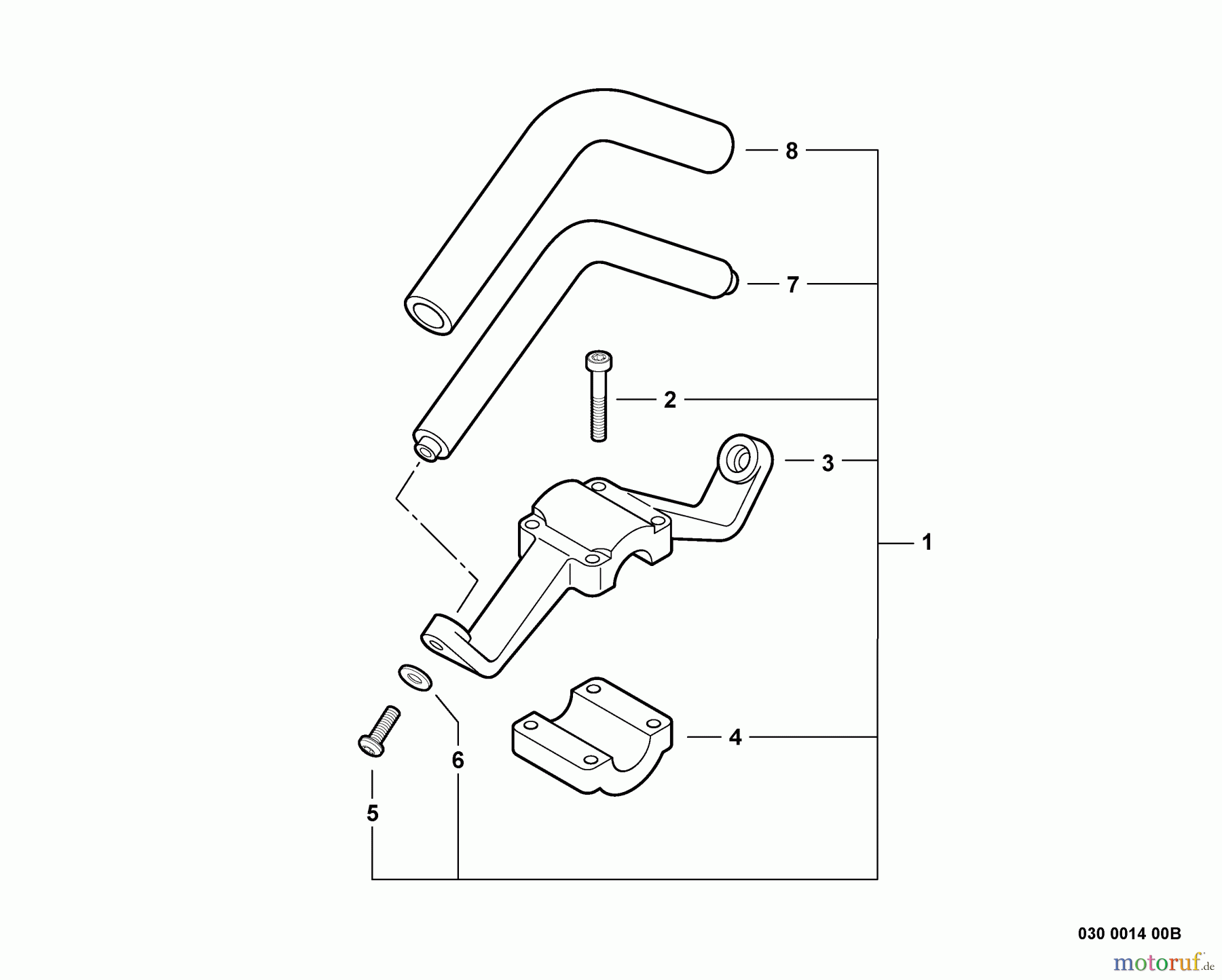 Echo Trimmer, Faden / Bürste SRM-225 - Echo String Trimmer, Front Handle