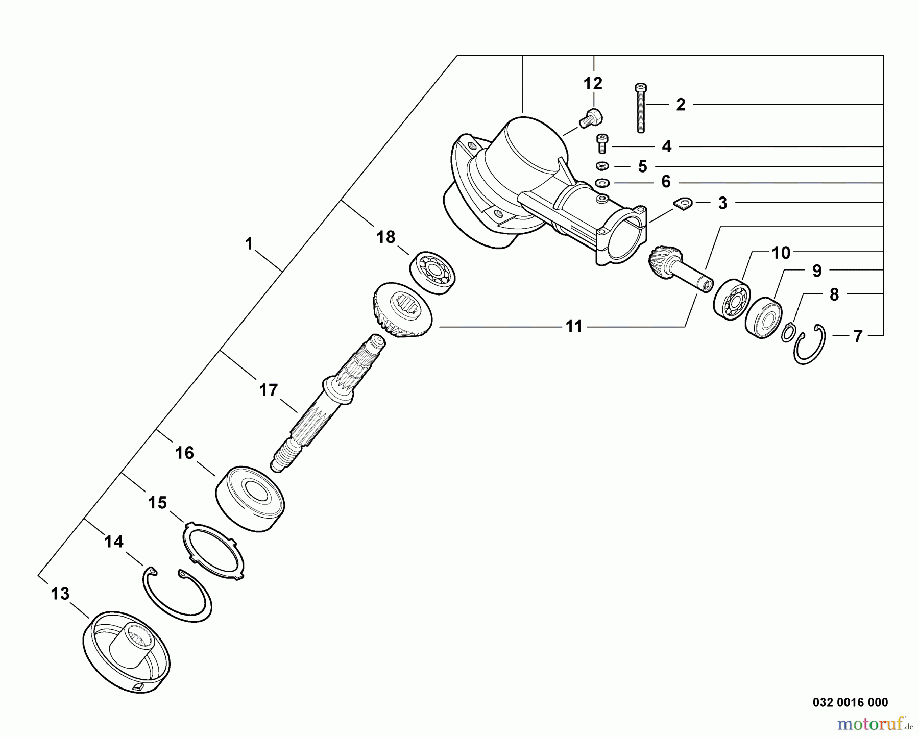 Echo Trimmer, Faden / Bürste SRM-225SB - Echo String Trimmer, S/N: S79312001001 - S79312999999 Gear Case