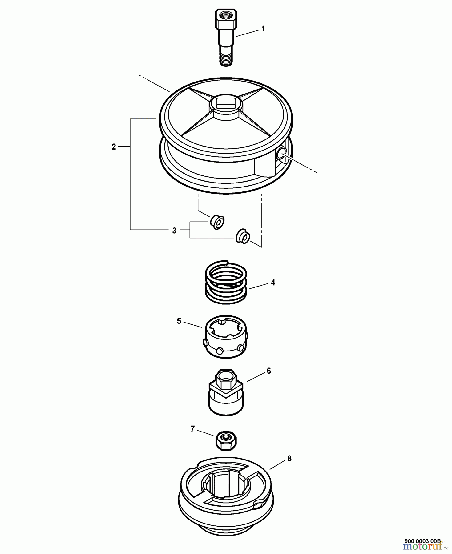 Echo Trimmer, Faden / Bürste SRM-225U - Echo String Trimmer/Brush Cutter, S/N:S79012001001 - S7901299999 U-Turn Head