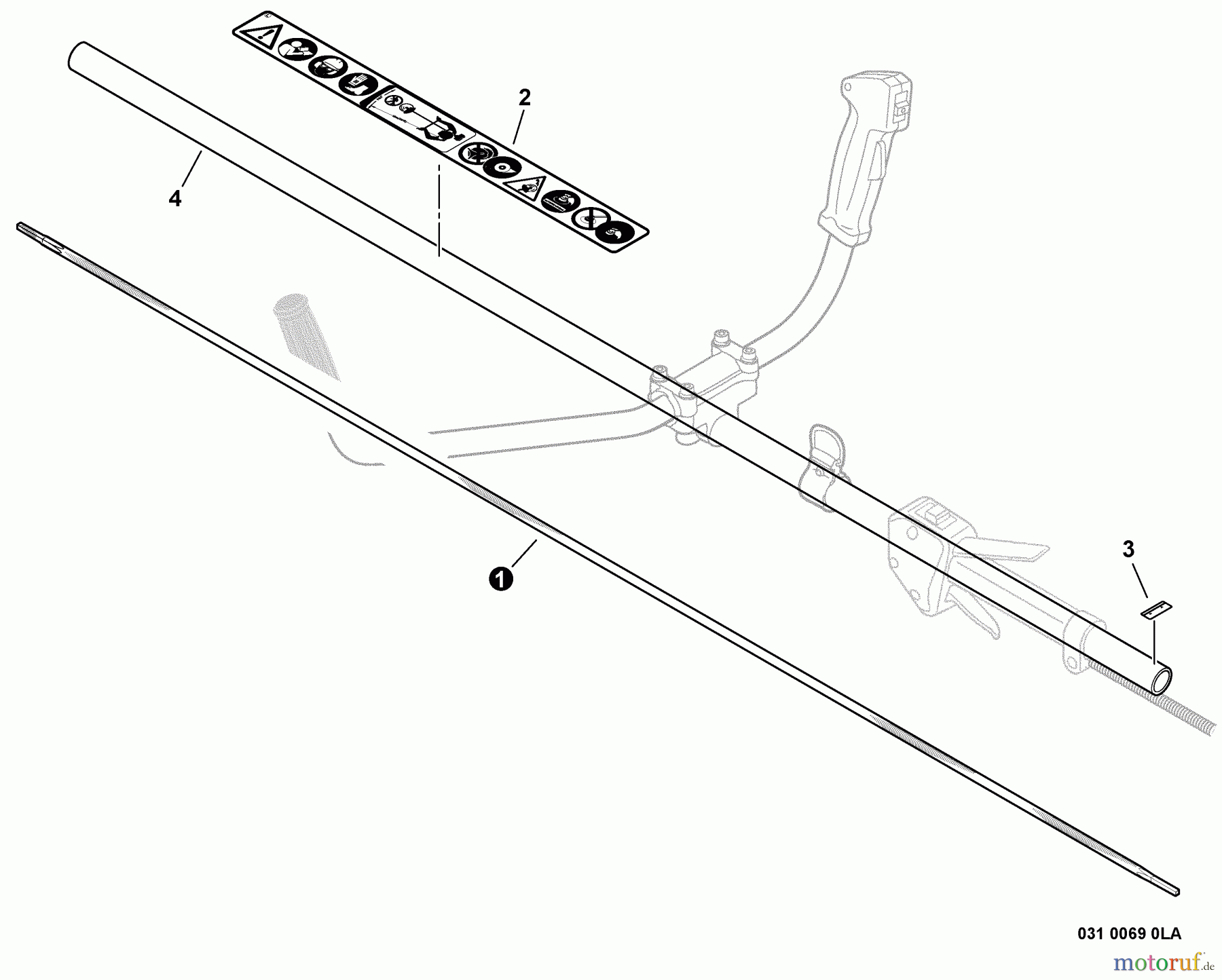 Echo Trimmer, Faden / Bürste SRM-22GESU - Echo String Trimmer, Main Pipe, Flexible Driveshaft