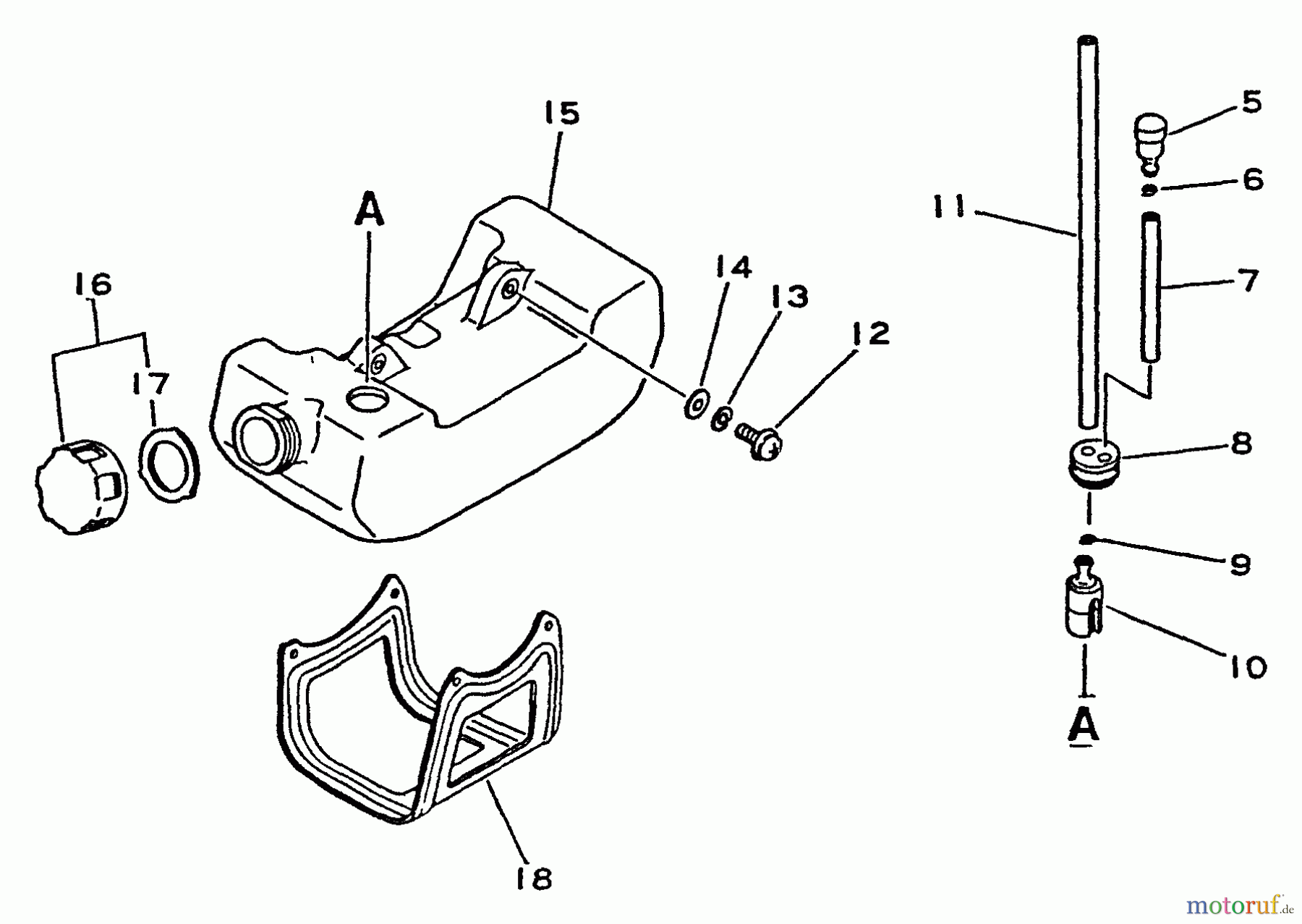 Echo Trimmer, Faden / Bürste SRM-2300 - Echo String Trimmer Fuel System