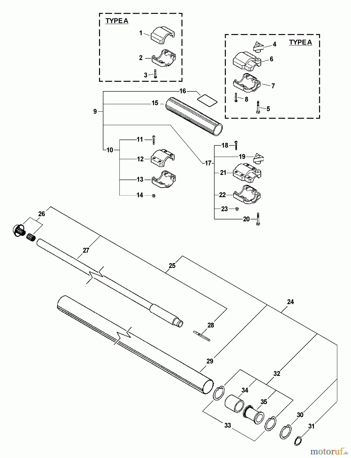  Echo Sägen Zubehör 99946400020 - Echo Power Pruner Orange Extension - 5 Foot 5