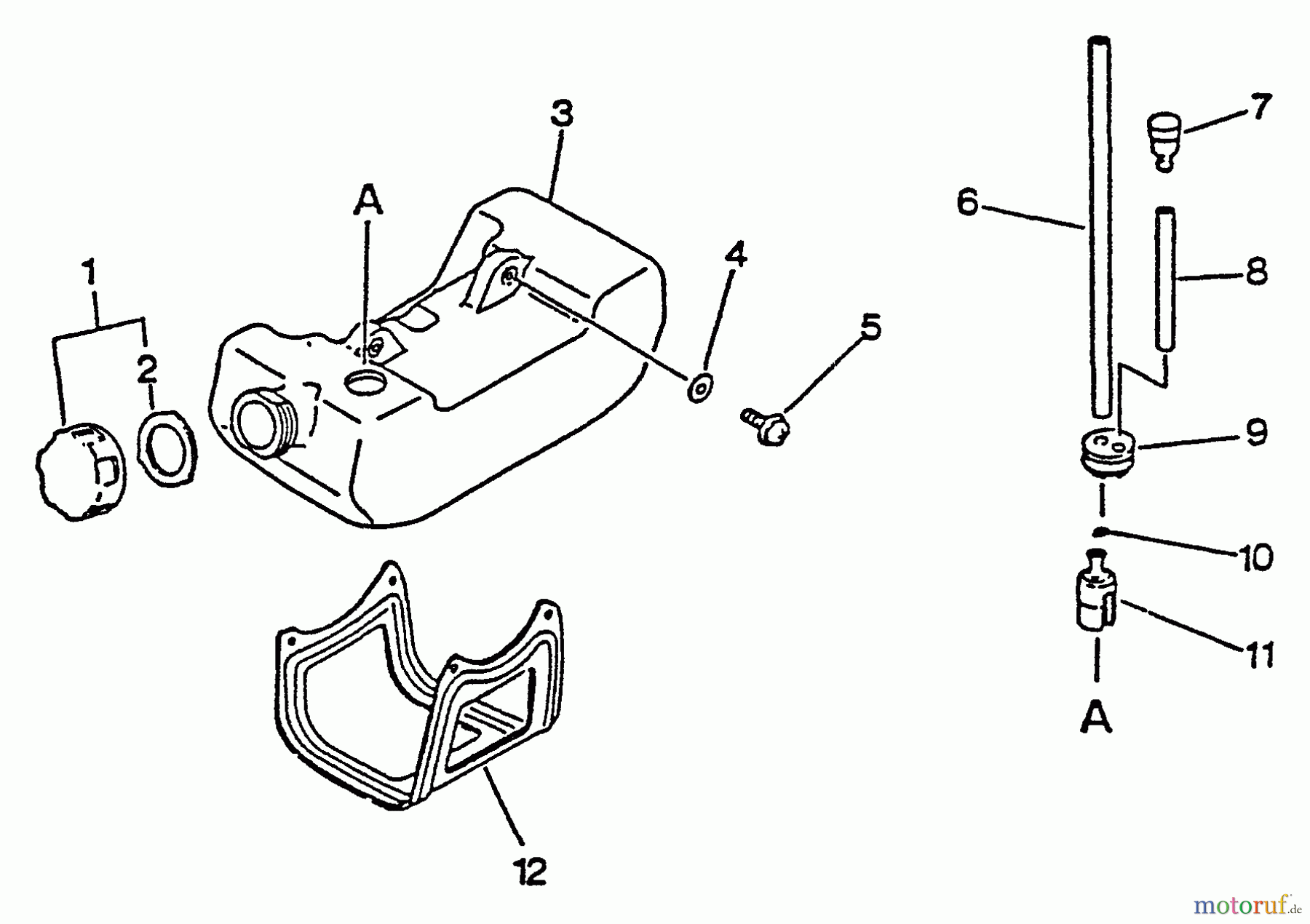 Echo Trimmer, Faden / Bürste SRM-2301 - Echo String Trimmer, S/N:0031001 - 9999999 Fuel System