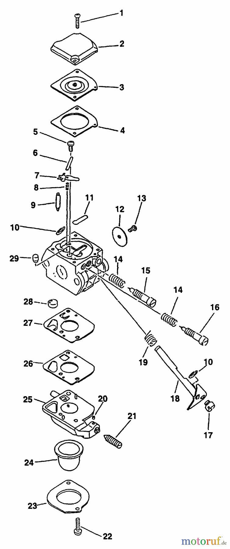  Echo Trimmer, Faden / Bürste SRM-2400 - Echo String Trimmer (Type 1) Carburetor  S/N: 001001 - 161628