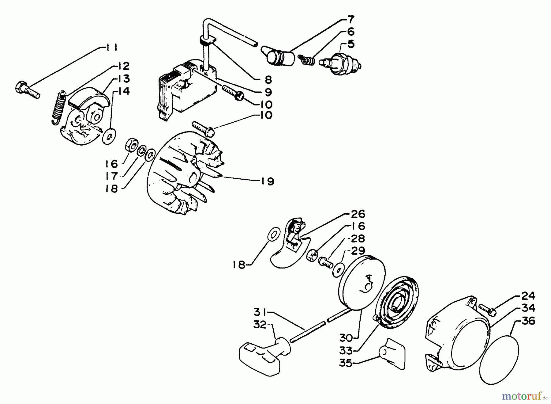 Echo Trimmer, Faden / Bürste SRM-250E - Echo String Trimmer Clutch, Ignition, Starter