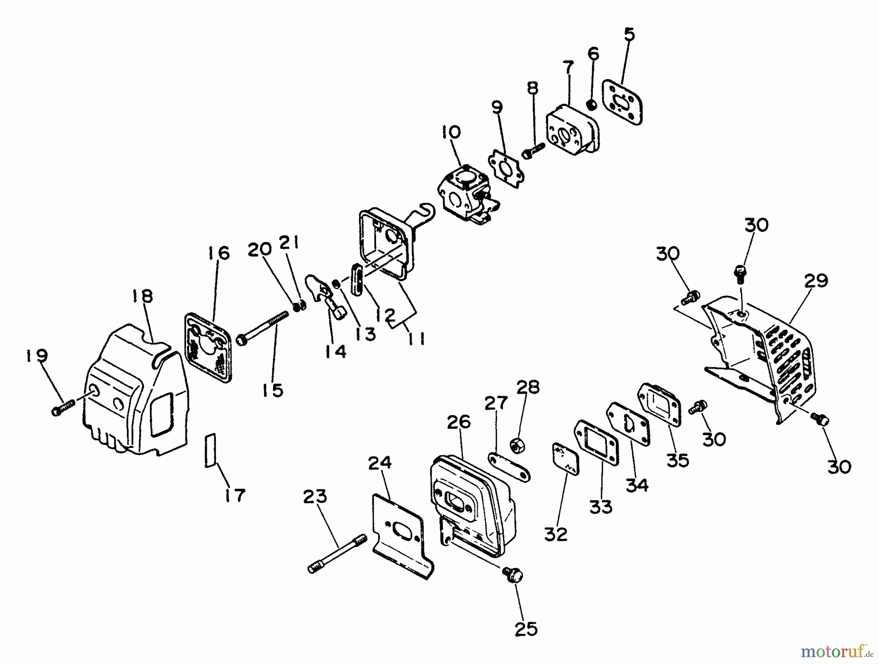 Echo Trimmer, Faden / Bürste SRM-250E - Echo String Trimmer Intake, Exhaust, Air Cleaner