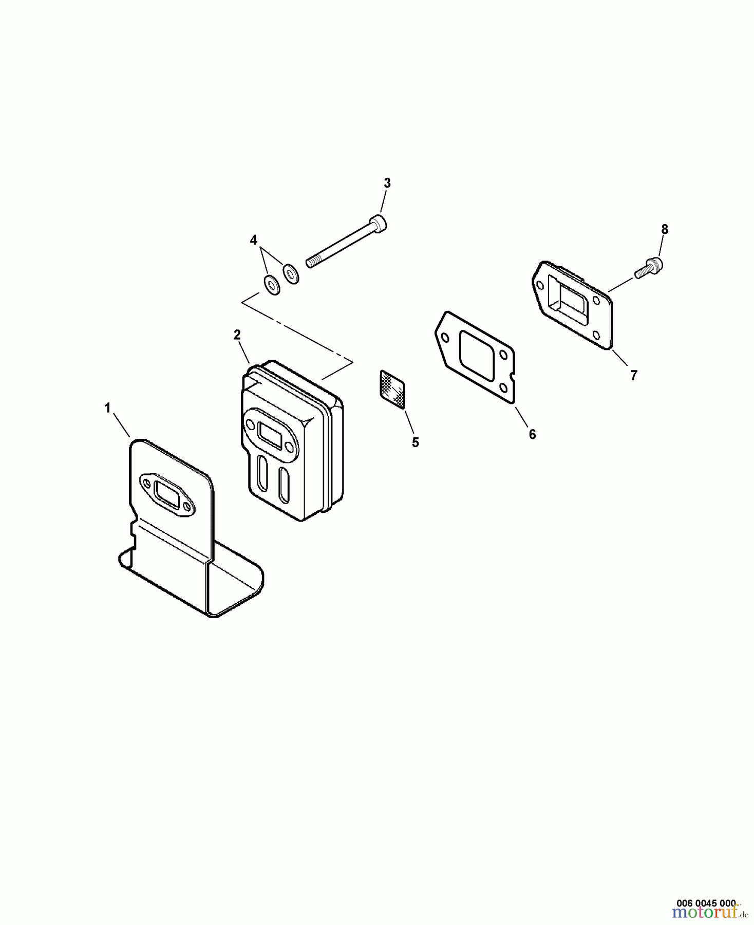 Echo Trimmer, Faden / Bürste SRM-251E - Echo String Trimmer, S/N:10001001 - 10999999 Exhaust