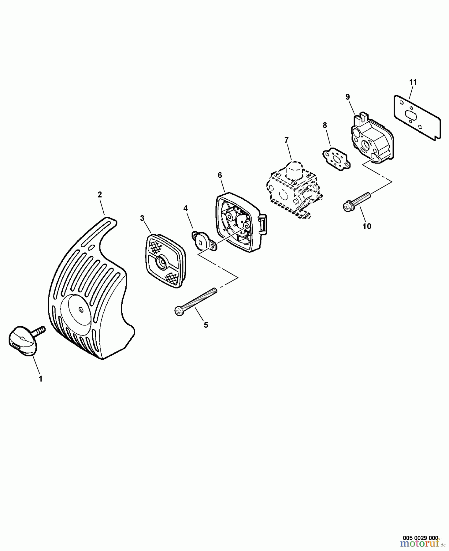  Echo Trimmer, Faden / Bürste GT-251 - Echo String Trimmer, S/N:S80013001001 - S80013999999 Intake