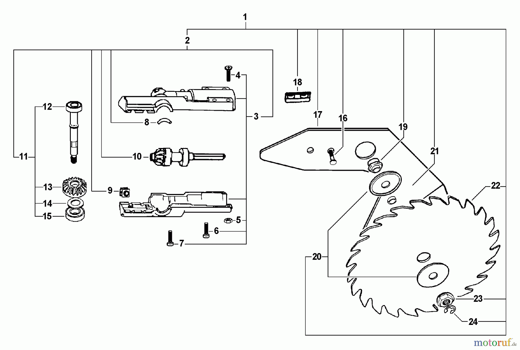  Echo Sägen Zubehör 99946400050 - Echo Power Pruner Circle Saw Accessory Circle Saw Asy