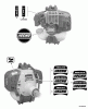 Echo SRM-260S - String Trimmer, S/N:04001001 - 04999999 Ersatzteile Labels