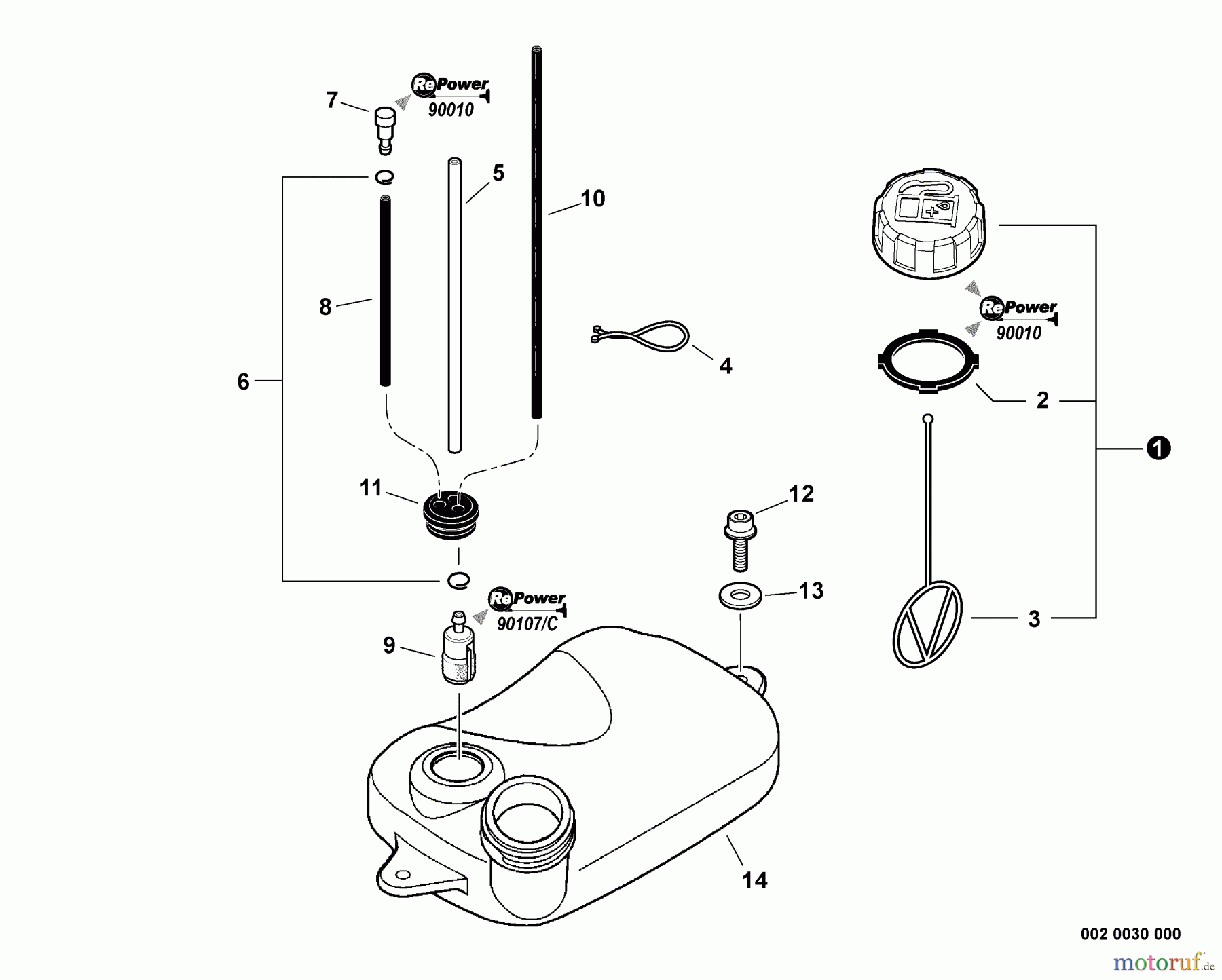 Echo Bläser / Sauger / Häcksler / Mulchgeräte PB-265L - Echo Back Pack Blower, S/N: P09312001001 - P09312999999 Fuel System S/N: P09312001001 - P09312153676