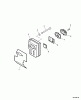 Echo PB-265LN - Blower/Vacuums, S/N: P35513001001 - P35513999999 Ersatzteile Exhaust