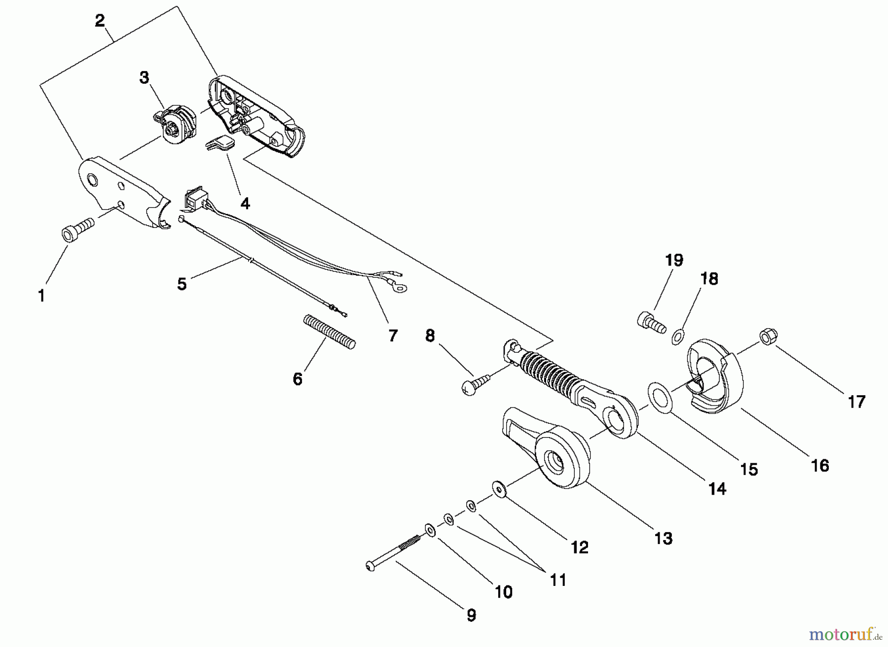  Echo Bläser / Sauger / Häcksler / Mulchgeräte	 PB-265LN - Echo Blower/Vacuums, S/N: P38426001001 - P38426999999 Handle, Switch