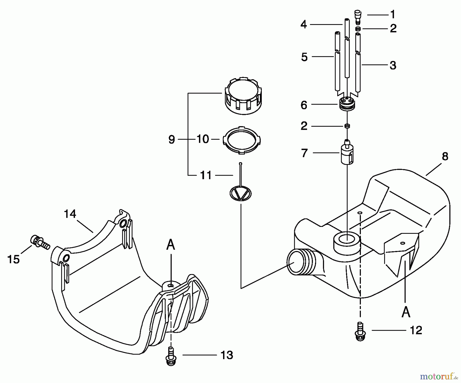  Echo Trimmer, Faden / Bürste SRM-270U - Echo String Trimmer/Brush Cutter, Fuel System