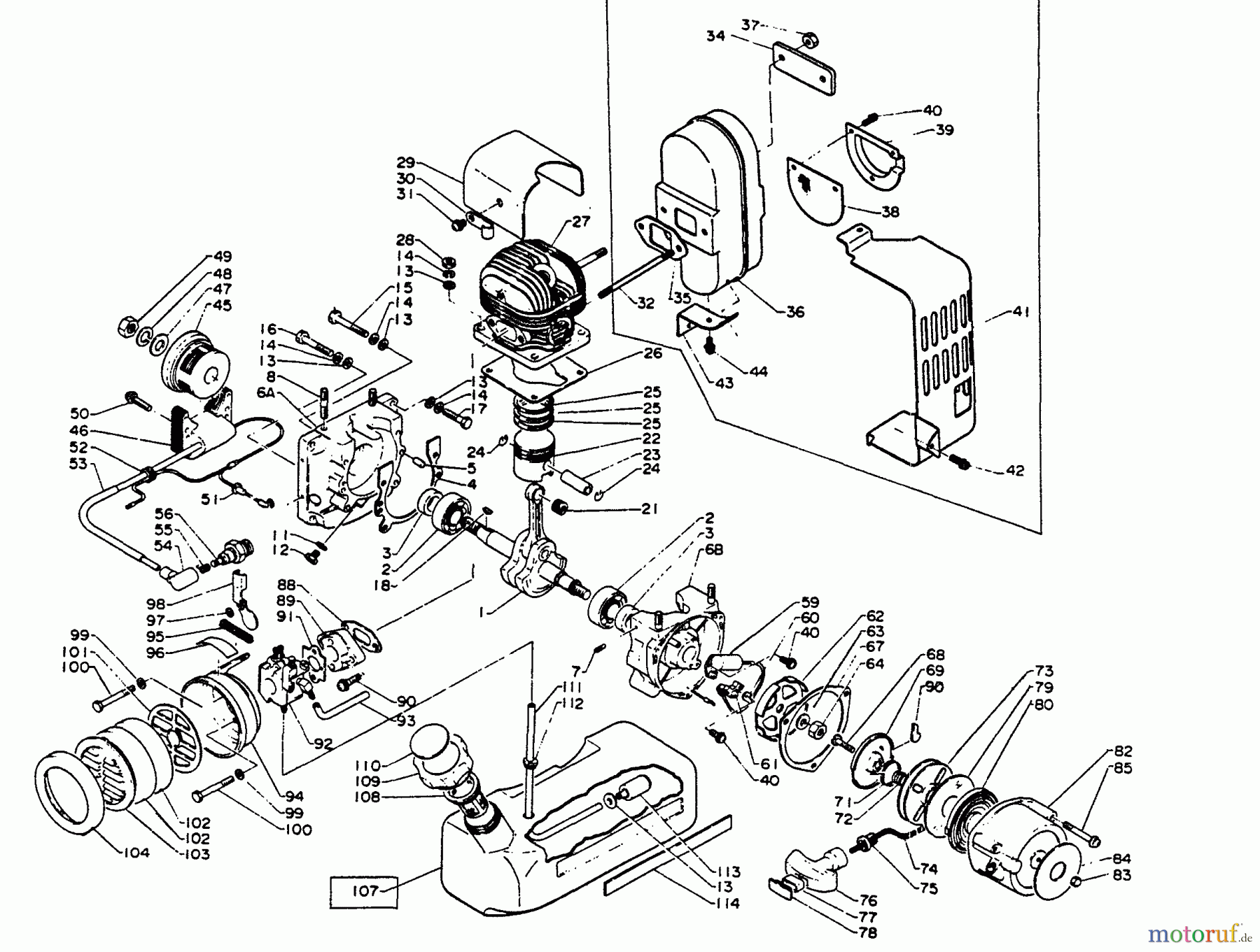 Echo Bläser / Sauger / Häcksler / Mulchgeräte PB-400 - Echo Back Pack Blower, S/N 001001 - 054522 Power Head