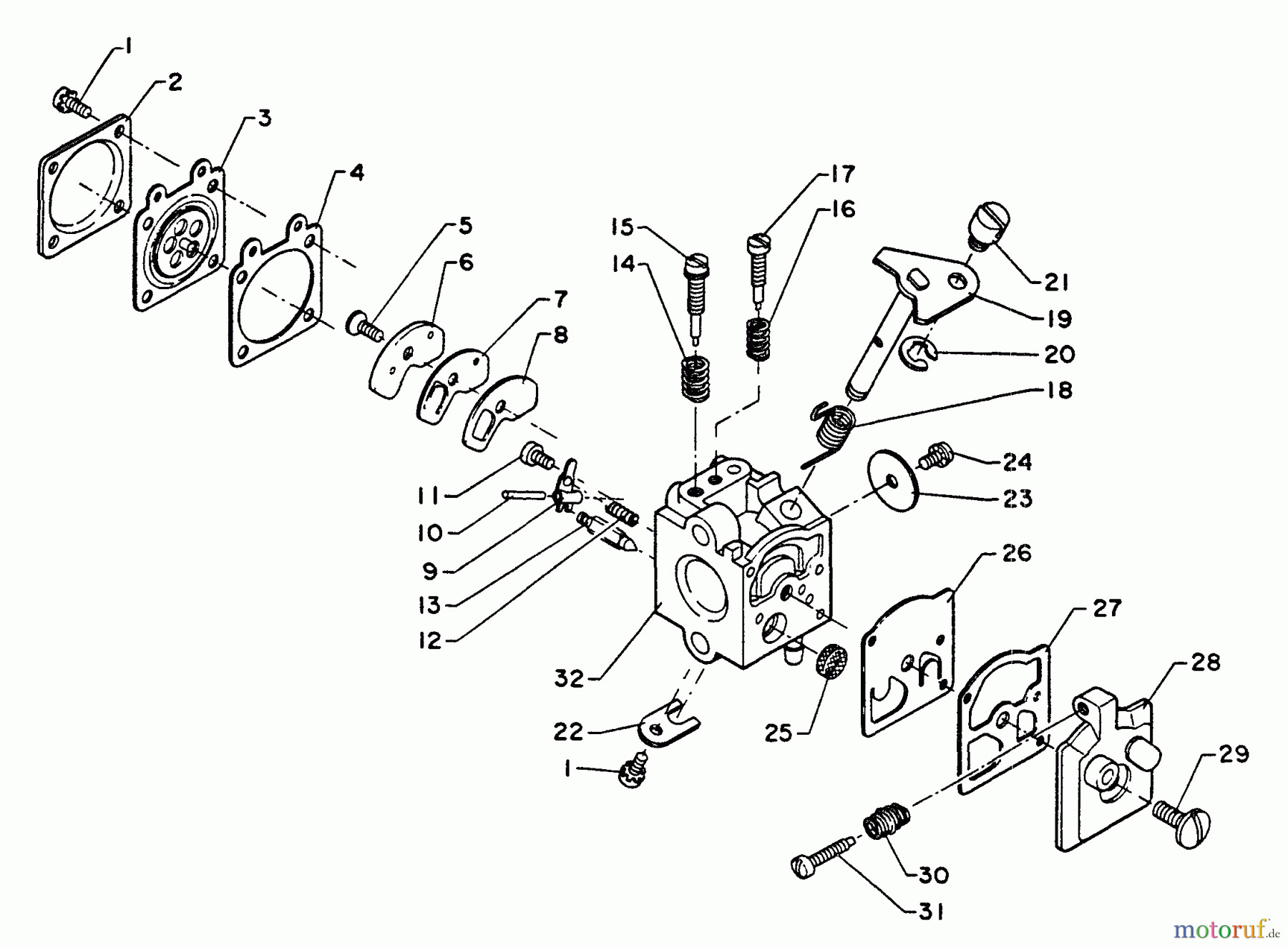 Echo Bläser / Sauger / Häcksler / Mulchgeräte PB-400 - Echo Back Pack Blower, S/N 054523 - 999999 Carburetor