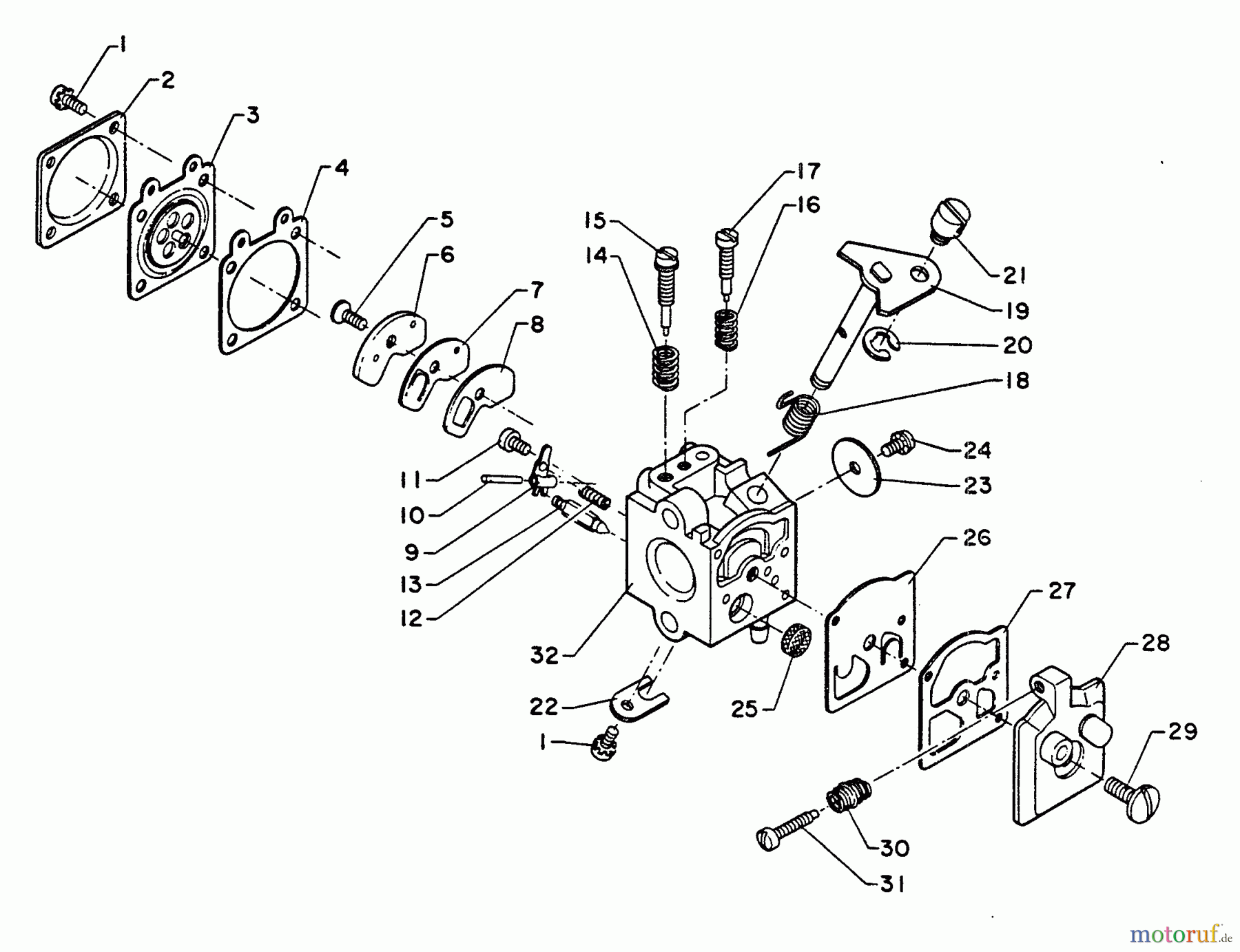 Echo Bläser / Sauger / Häcksler / Mulchgeräte PB-400E - Echo Back Pack Blower, S/N 001001 - 128095 Carburetor