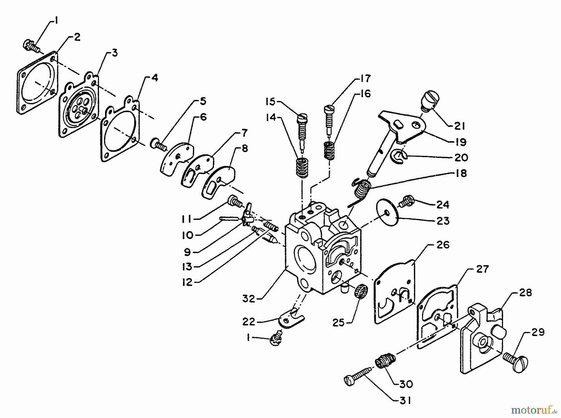 Echo Bläser / Sauger / Häcksler / Mulchgeräte PB-400E - Echo Back Pack Blower, S/N 128096 - 249241 Carburetor S/N: 227592 - 249241