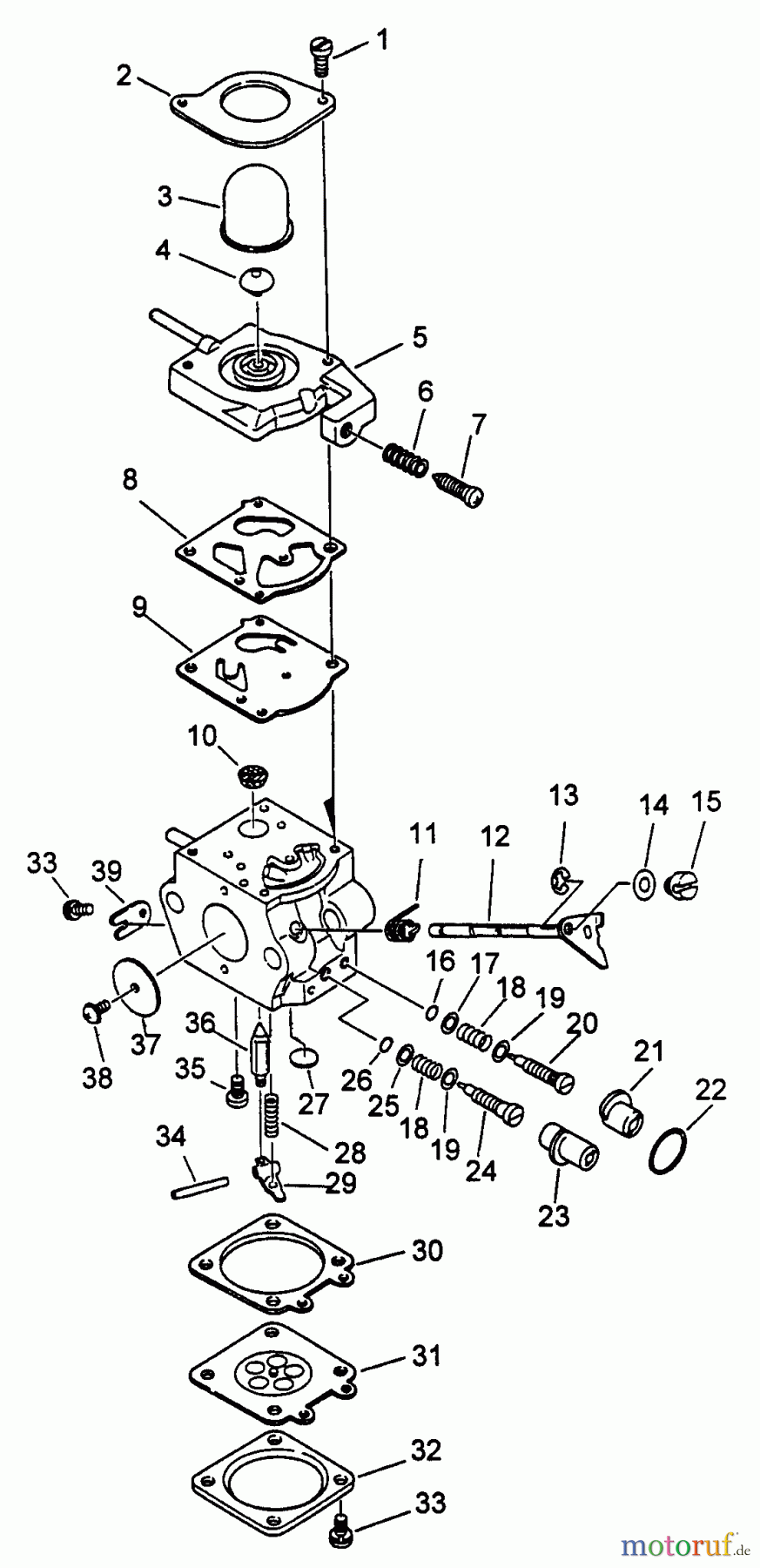 Echo Trimmer, Faden / Bürste SRM-3100 - Echo String Trimmer (Type 1E) Carburetor