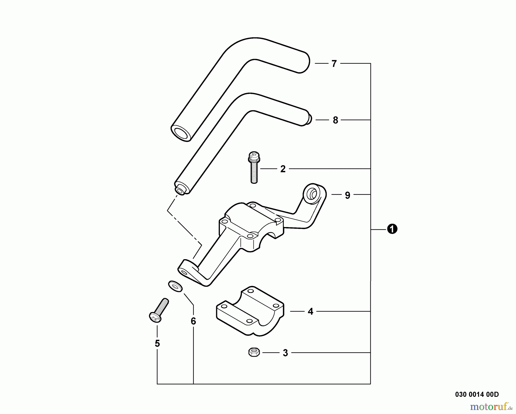Echo Trimmer, Faden / Bürste SRM-211 - Echo String Trimmer, S/N:09001001 - 09999999 Front Handle