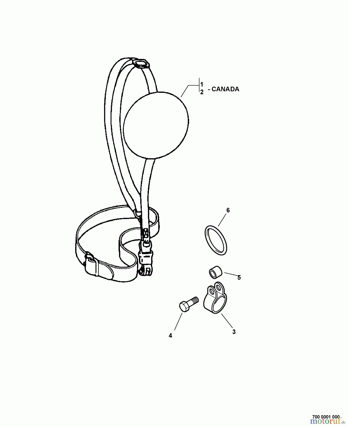 Echo Trimmer, Faden / Bürste SRM-311 - Echo String Trimmer, S/N:02001001 - 02999999 Shoulder Harness