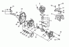 Echo SRM-3400 - String Trimmer (Type 1E) Ersatzteile Engine, Crankcase, Fan Housing, Clutch Drum, Cover