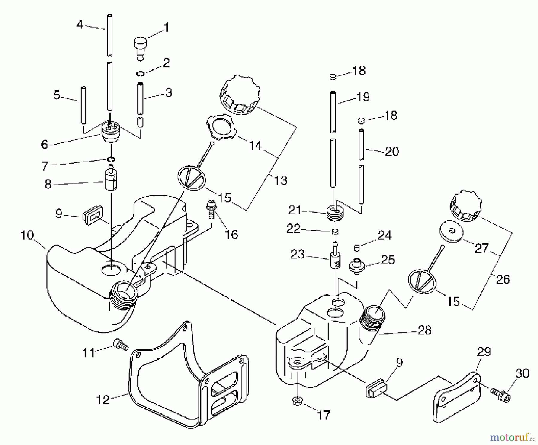  Echo Trimmer, Faden / Bürste SRM-360SL - Echo String Trimmer, S/N: S00836001001 - S00836999999 Fuel Tank(Sr/Nr 36003114 and after)