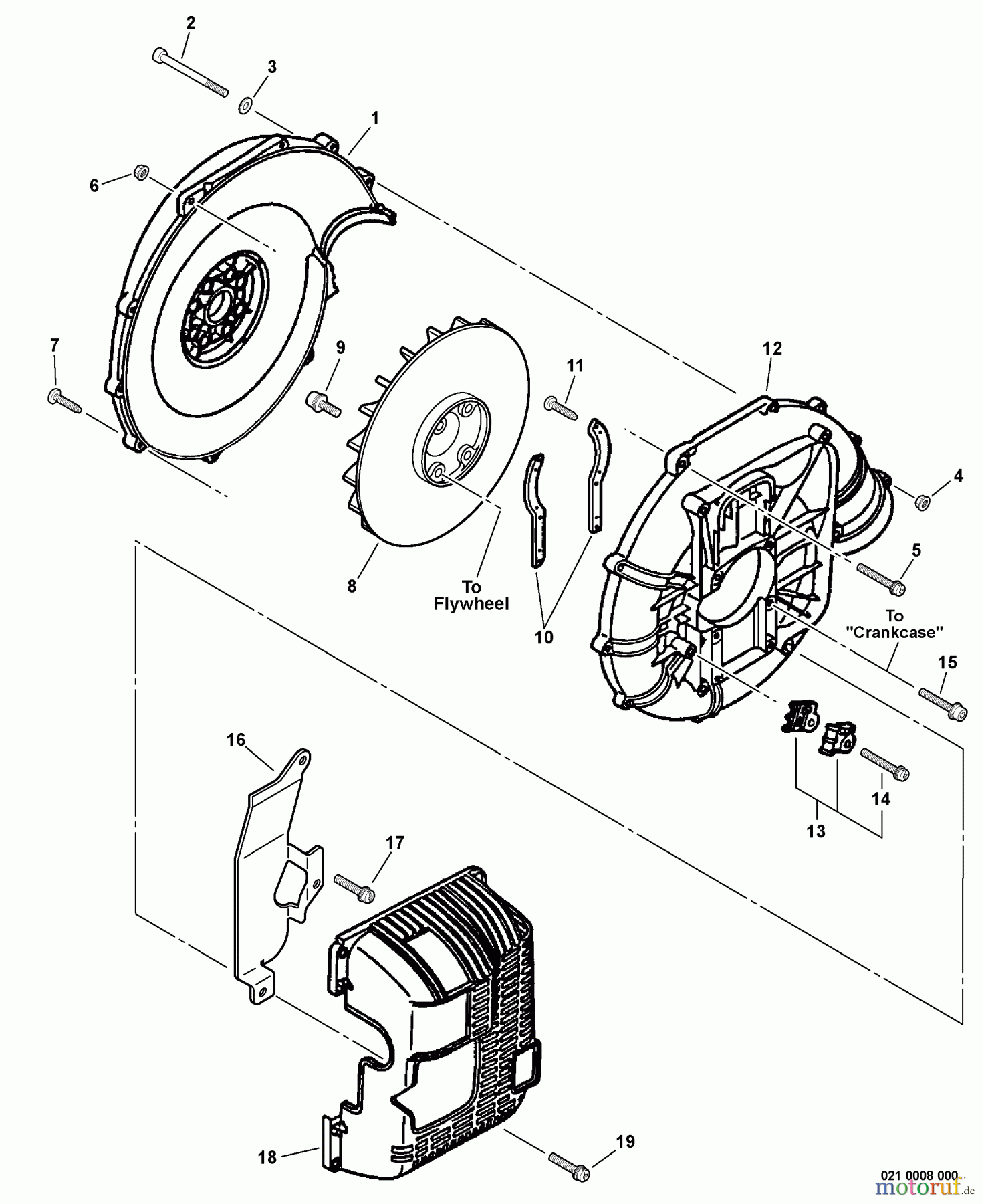 Echo Bläser / Sauger / Häcksler / Mulchgeräte PB-403 - Echo Back Pack Blower, S/N: 03001001 - 03999999 Fan Case, Blower Fan, Engine Cover S/N: 03001001 - 03014700