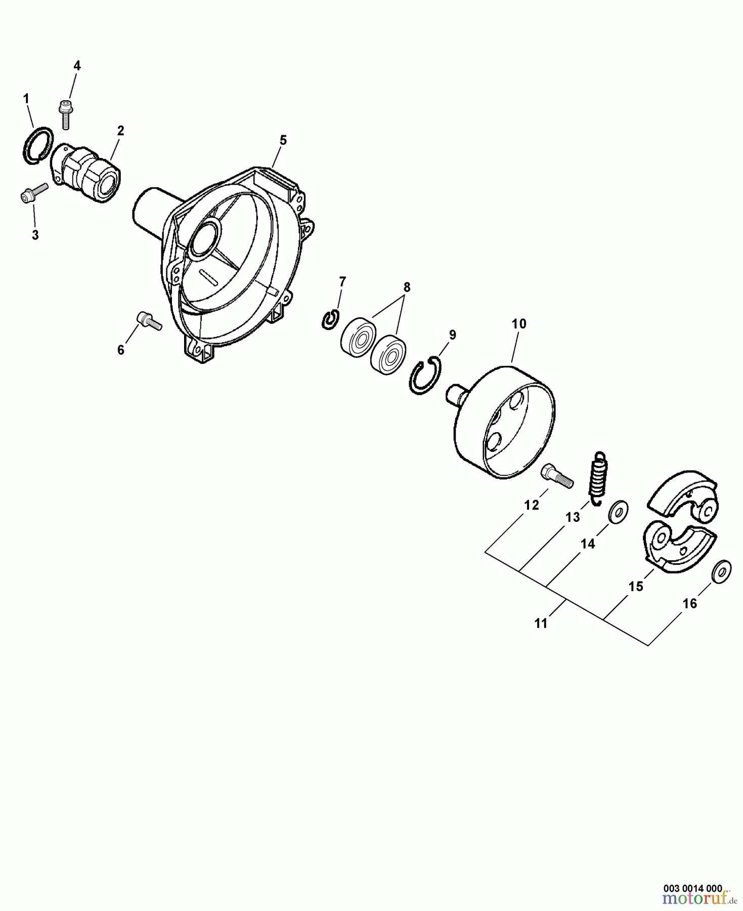  Echo Trimmer, Faden / Bürste SRM-400U - Echo String Trimmer/Brush Cutter, S/N:04001001 - 04001494 Fan Cover, Clutch