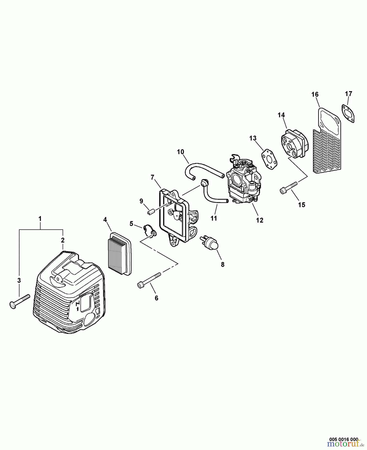  Echo Trimmer, Faden / Bürste SRM-400U - Echo String Trimmer/Brush Cutter, S/N:S16103004774 - S1610399999 Intake