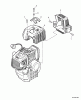 Echo SRM-410U - String Trimmer/Brush Cutter, S/N:S05403001001 - S0540399999 Ersatzteile Engine Cover, Exhaust Cover